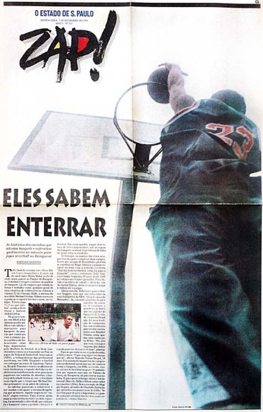 Caderno Zap basquete no Ibirapuera